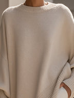 Sephira | Women's Sweater | Oversized Poncho Ribbed Trim
