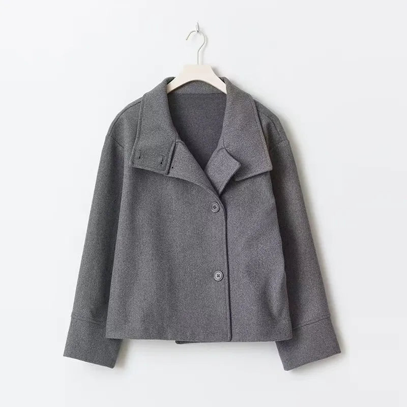Luna | Elegant Short Faux Wool Coat For Women