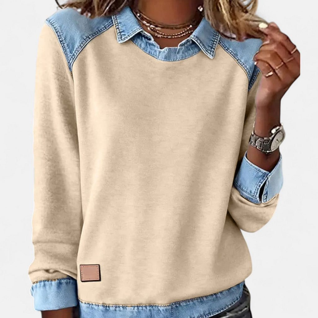 Chāme | Women's Sweater | Layered Collar Detail
