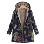 Mechi | Women's Floral Hooded Jacket - Printed Lightweight Zip Coat