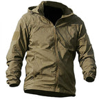 Toren | Quick Dry Shell Jacket for Men - UPF 50+ Hooded Lightweight Waterproof Outdoor Fit-Tactical Jackets-Khaki-S-Camoufit