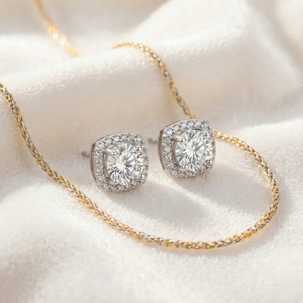 Elyra | Stud Earrings for Women - Sparkling Timeless Delicate Minimalist Elegant Fit-Earrings-Silver-Camoufit