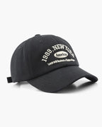 Ravello | Baseball Cap for Men - Curved Brim Embroidered Adjustable Casual Everyday Fit-Men's Cap-Black-Camoufit
