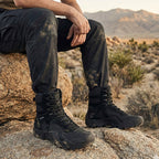 Varon | Tactical Boots for Men - Waterproof Lightweight Anti-Skid Fit-Tactical Boots-Black-5.5-Camoufit