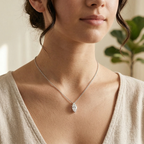 Rovelle | Marquise Pendant Necklace for Women - Sparkling Stone Elegant Minimalist Fit-Necklaces-Gold-Camoufit