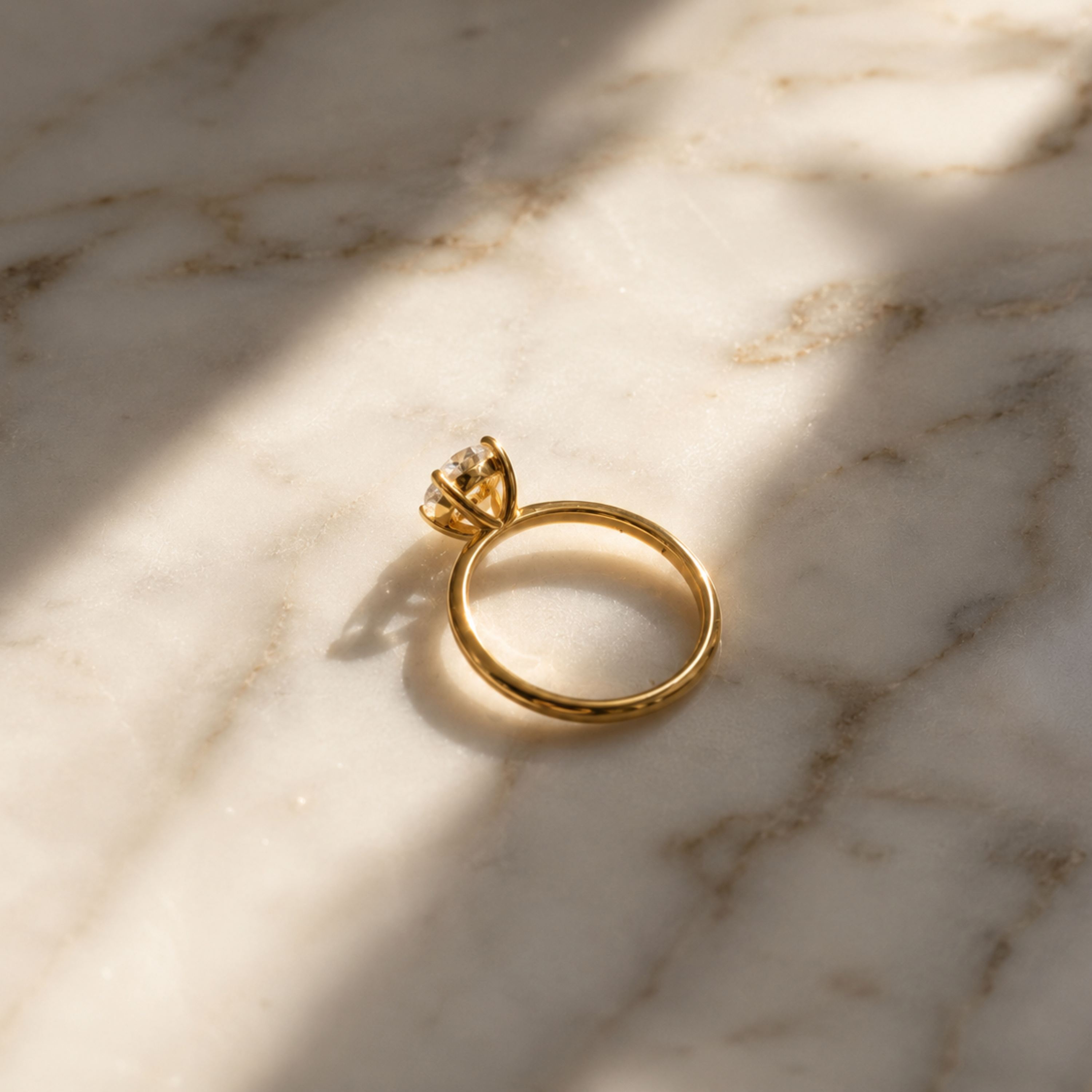 Vessia | Promise Ring for Women - Oval Cut Elevated Setting Minimalist Elegant Fit-Ring-Gold-5-Camoufit
