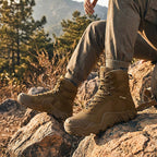 Varon | Tactical Boots for Men - Waterproof Lightweight Anti-Skid Fit-Tactical Boots-Black-5.5-Camoufit