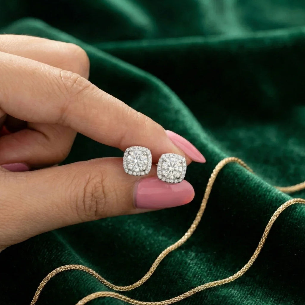 Elyra | Stud Earrings for Women - Sparkling Timeless Delicate Minimalist Elegant Fit-Earrings-Silver-Camoufit