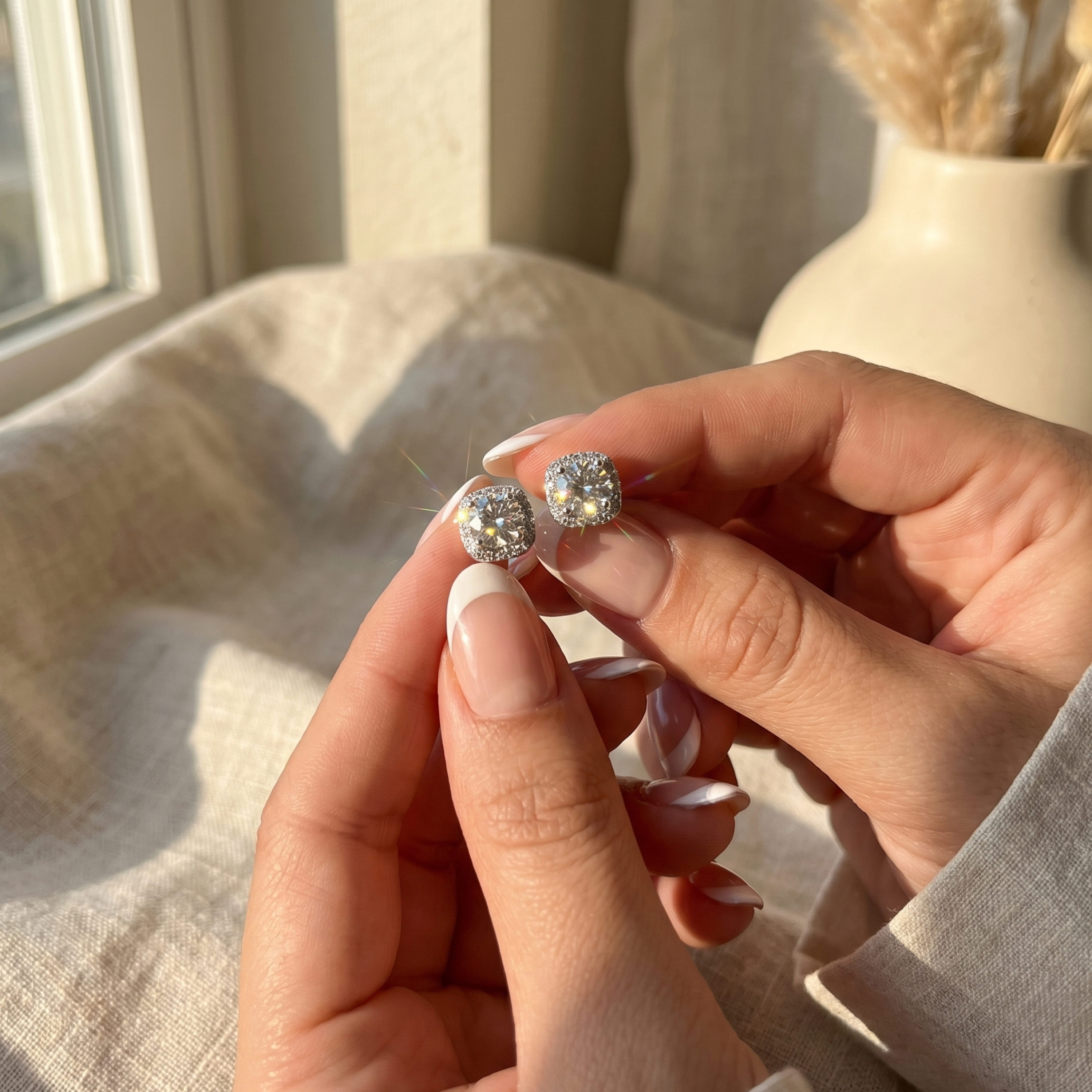 Elyra | Stud Earrings for Women - Sparkling Timeless Delicate Minimalist Elegant Fit-Earrings-Silver-Camoufit
