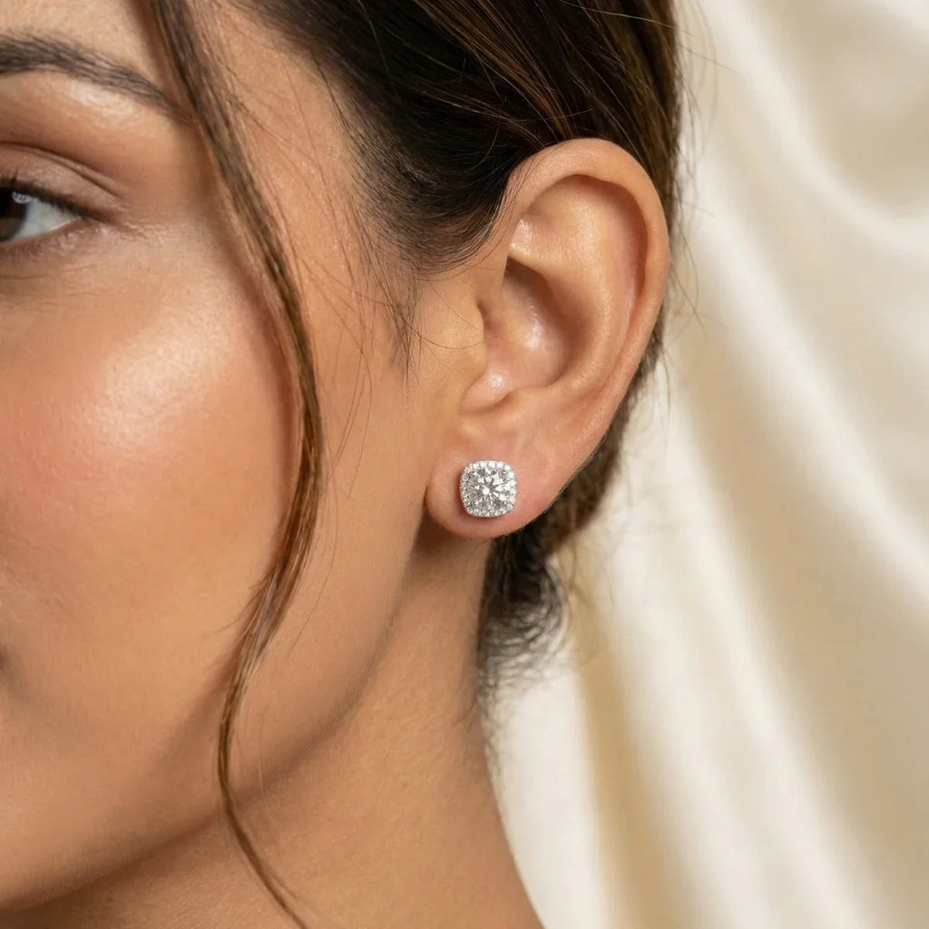 Elyra | Stud Earrings for Women - Sparkling Timeless Delicate Minimalist Elegant Fit-Earrings-Silver-Camoufit