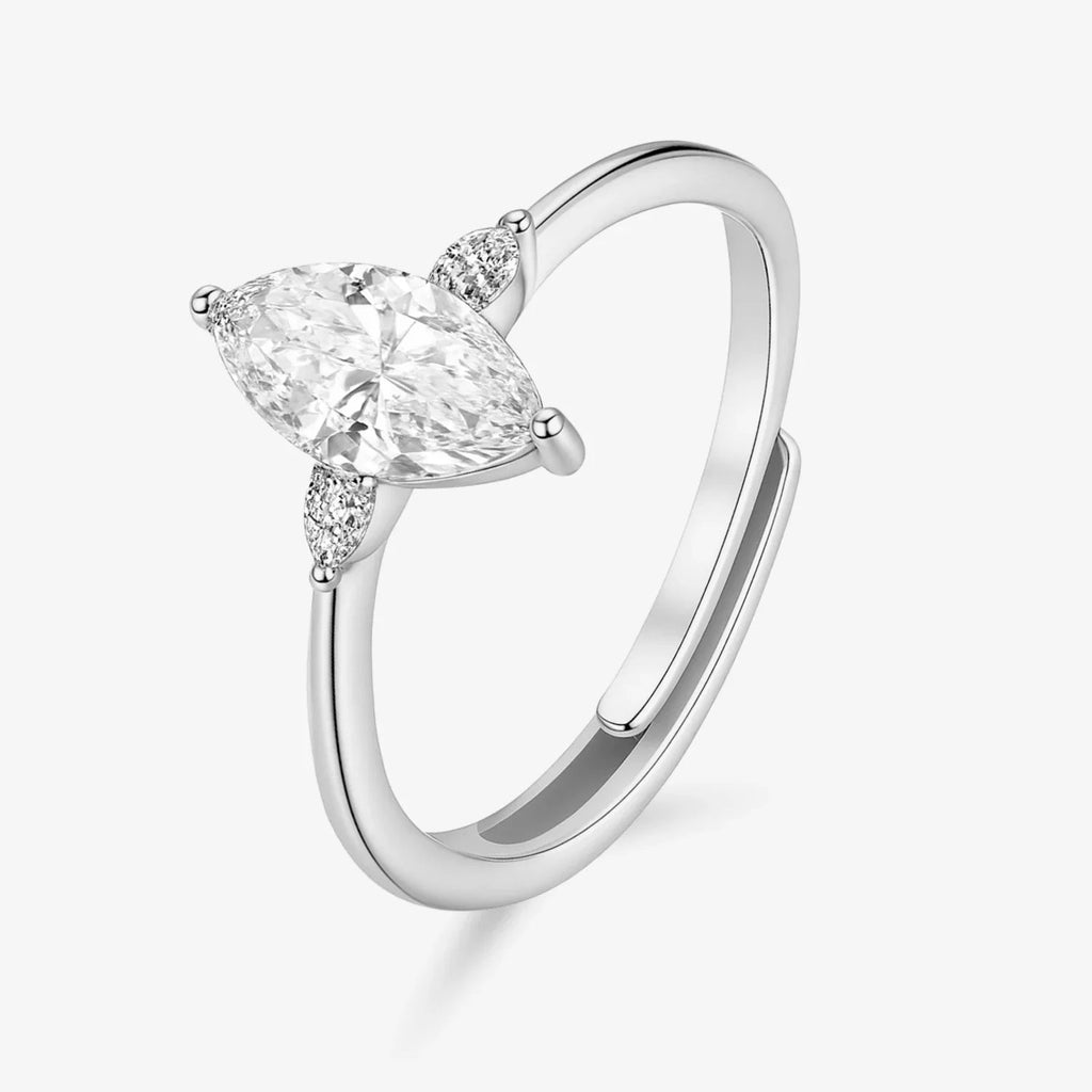 Vayelle | Adjustable Promise Ring for Women - Sterling Silver Aurora Elegant Fit-Ring-Silver-Adjustable-Camoufit
