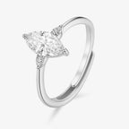 Vayelle | Adjustable Promise Ring for Women - Sterling Silver Aurora Elegant Fit-Ring-Silver-Adjustable-Camoufit