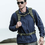 Toren | Quick Dry Shell Jacket for Men - UPF 50+ Hooded Lightweight Waterproof Outdoor Fit-Tactical Jackets-Army Green-S-Camoufit