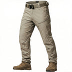 Valen | Tactical Pants for Men - Khaki Stretch Cotton Blend 9 Pocket Cargo Urban Fit-Tactical Pants-28W/30L-Camoufit