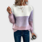 Roque | Women's Casual Knit Sweater - Long Sleeve Relaxed Fit Pullover with Ribbed Trim