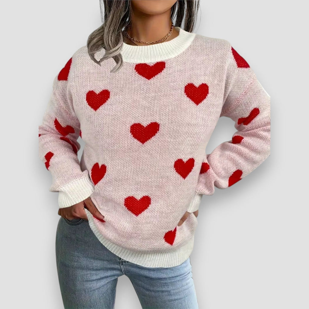Bersh | Women’s Sweater | Graphic Heart Pattern
