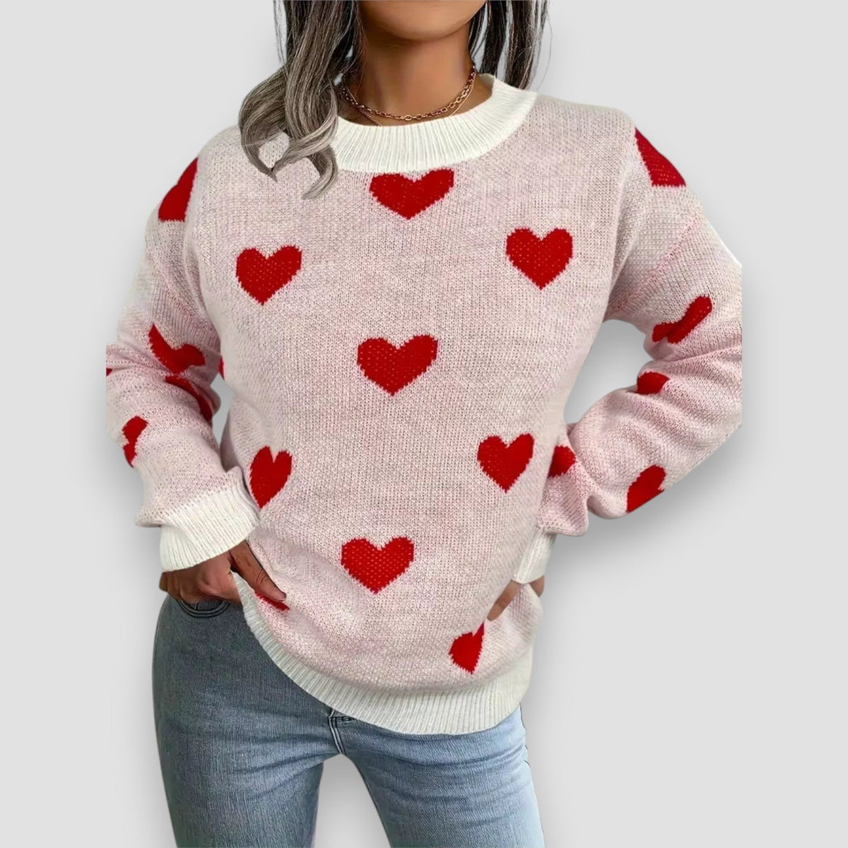 Bersh | Women’s Sweater | Graphic Heart Pattern