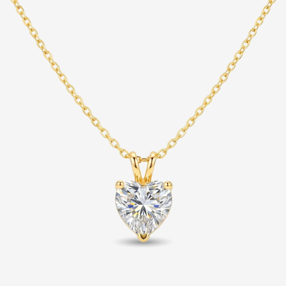 Fiorisse | Heart Cut Pendant Necklace for Women - Gold Delicate Elegant Romantic Fit-Necklaces-Gold-Camoufit