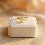 Alouette | Promise Ring for Women - Gold Round Cut Elegant Fit-Ring-Gold-5-Camoufit