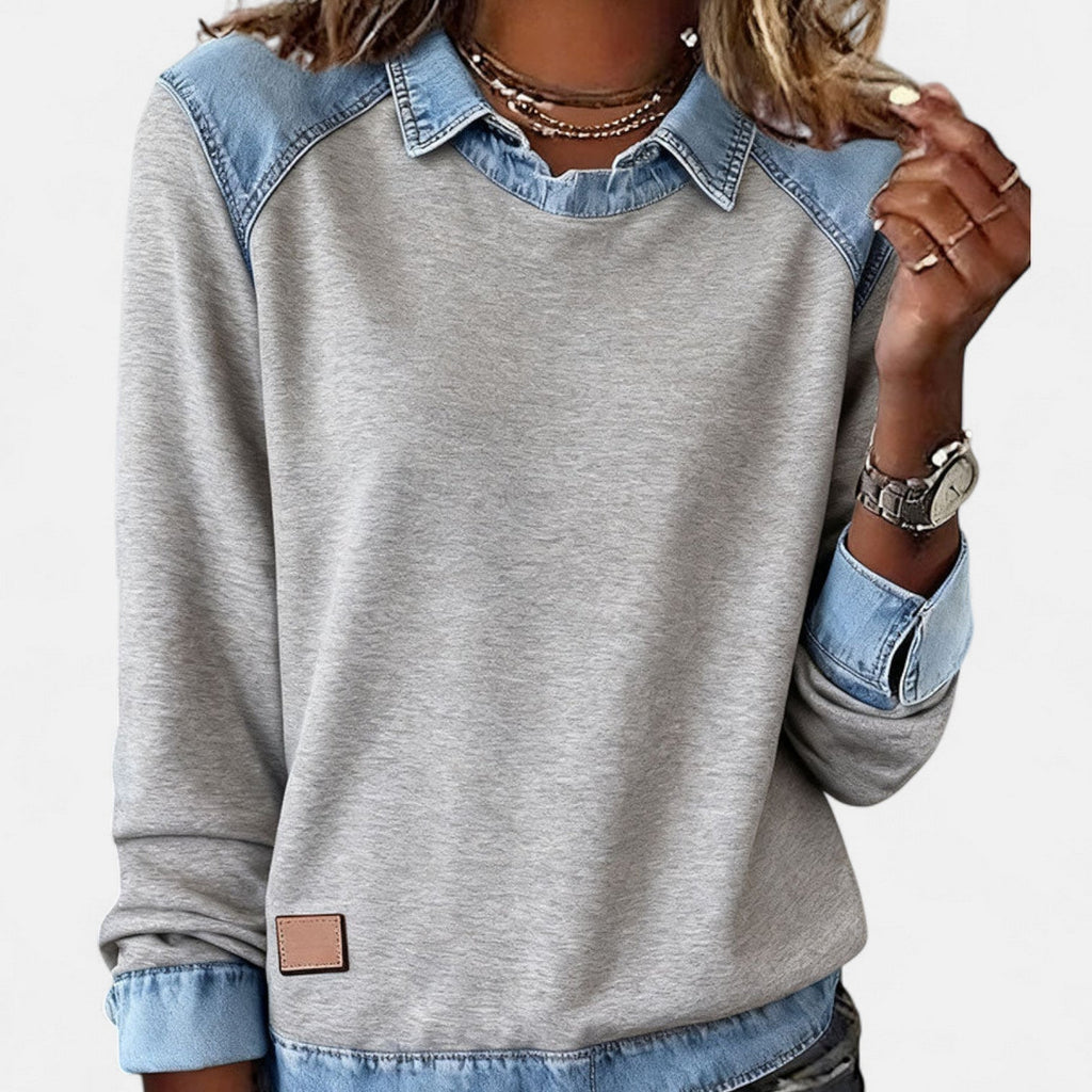 Chāme | Women's Sweater | Layered Collar Detail