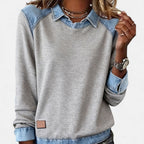 Chāme | Women's Sweater | Layered Collar Detail