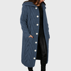 Pamelo | Women's Longline Cardigan Sweater - Open-Front Duster Knit & Casual Fall Layering Top