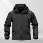 Tactical Softshell Jacket – Men's Water & Windproof Fleece Lined Jacket, Camo, Black, Gray or Army Green, XS–4XL – Figueral
