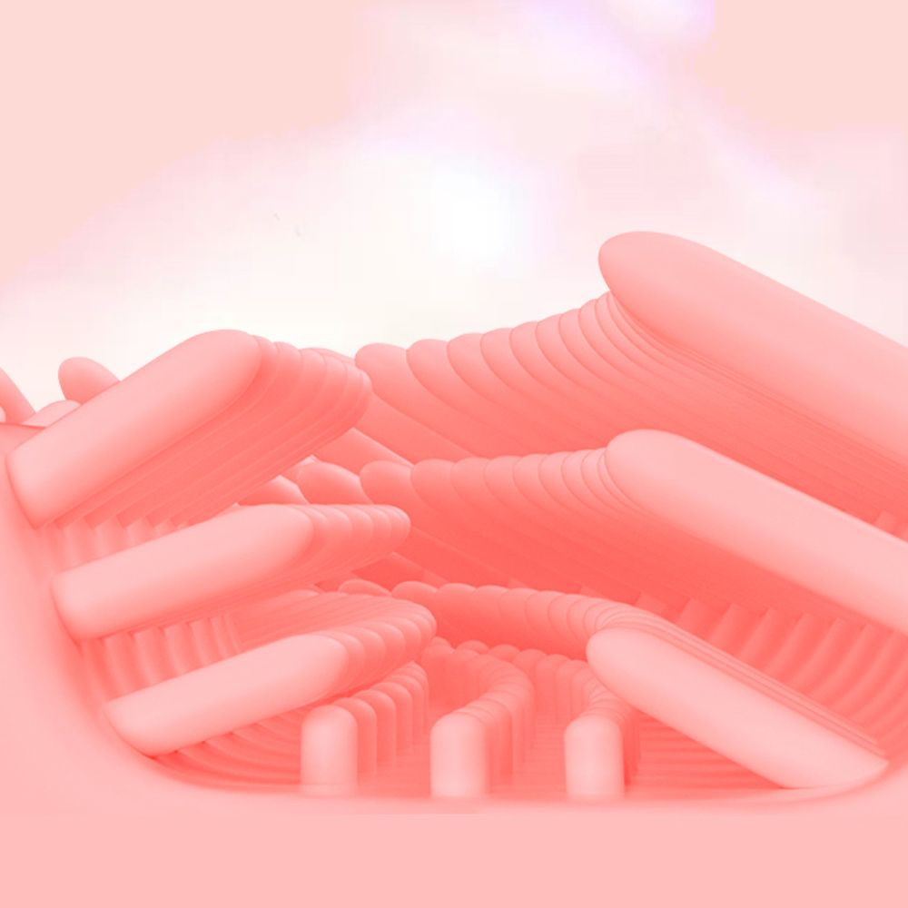 Soft silicone toothbrush bristle head, pink electric toothbrush bristles