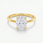 Vessia | Promise Ring for Women - Oval Cut Elevated Setting Minimalist Elegant Fit-Ring-Gold-5-Camoufit
