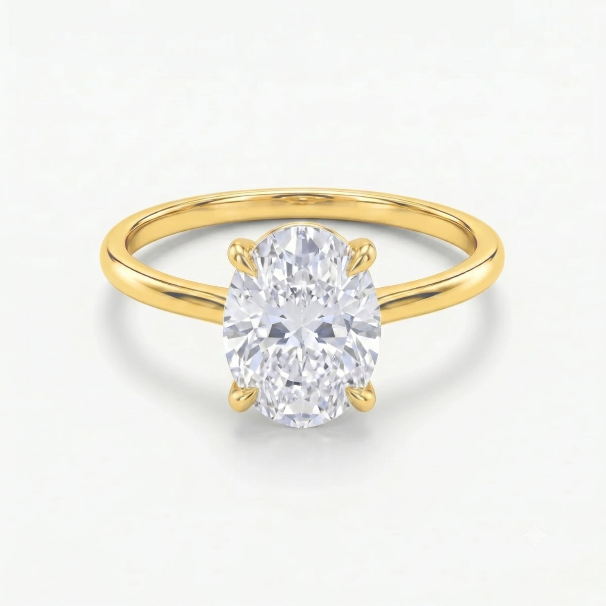Vessia | Promise Ring for Women - Oval Cut Elevated Setting Minimalist Elegant Fit-Ring-Gold-5-Camoufit