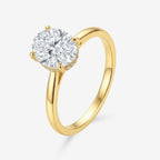 Alouette | Promise Ring for Women - Gold Round Cut Elegant Fit-Ring-Gold-5-Camoufit