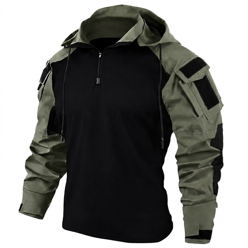 Ravello | Tactical Hoodie for Men - Quick Dry Long Sleeve Combat Fit-Tactical Top-Army Green-S-Camoufit