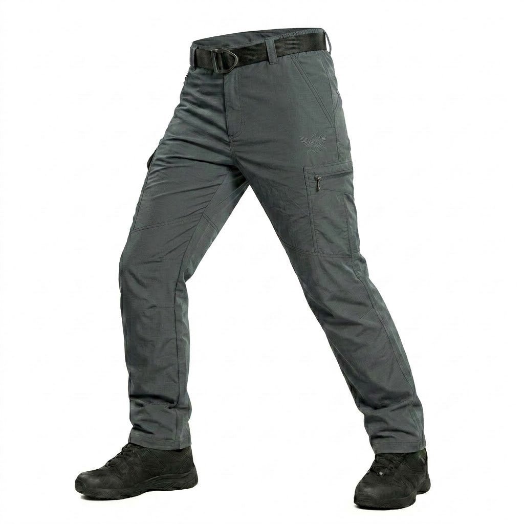 Valtor | Cargo Pants for Men - Lightweight Quick Dry Nylon Multi Pocket Slim Outdoor Fit-Tactical Pants-Grey-28W/30L-Camoufit
