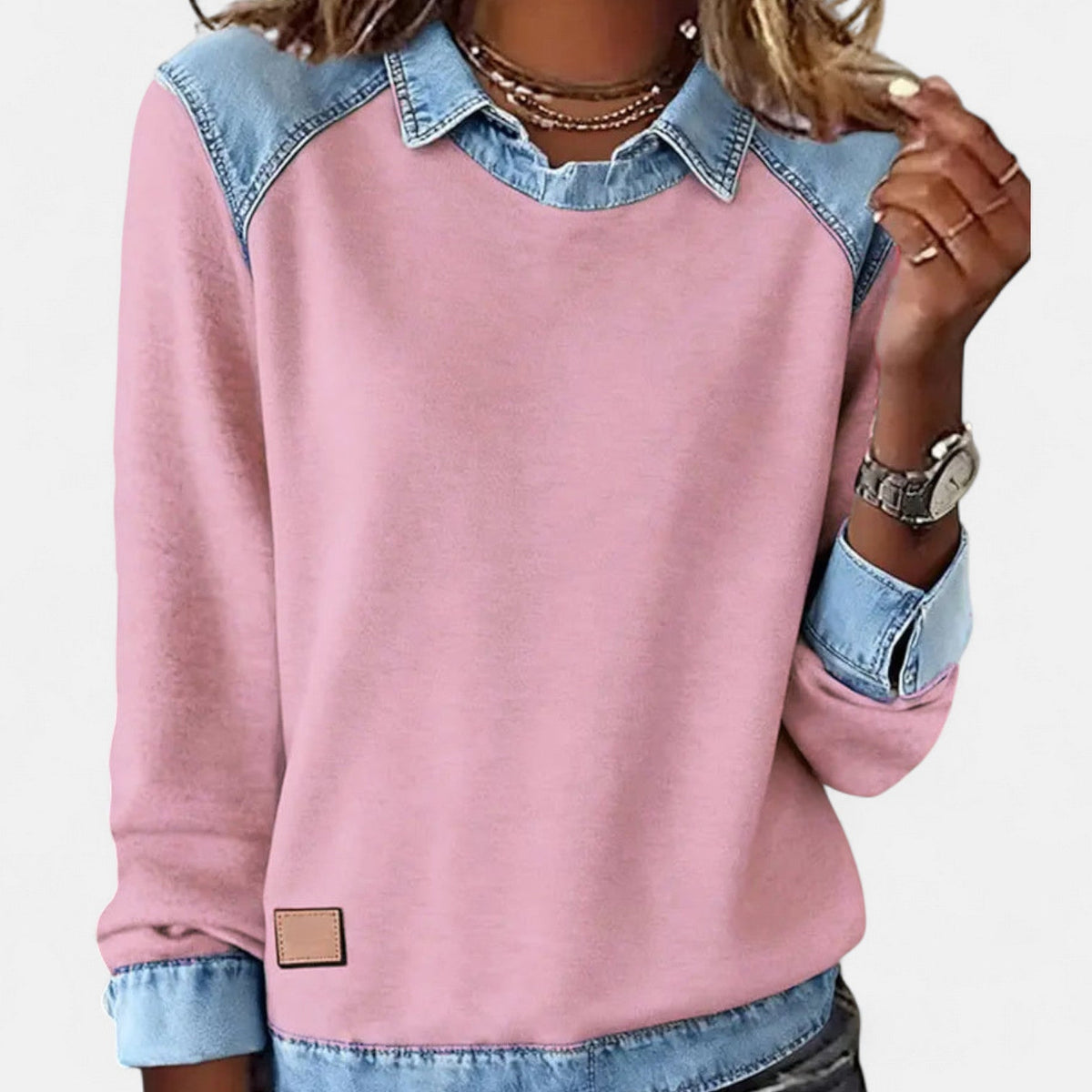 Chāme | Women's Sweater | Layered Collar Detail