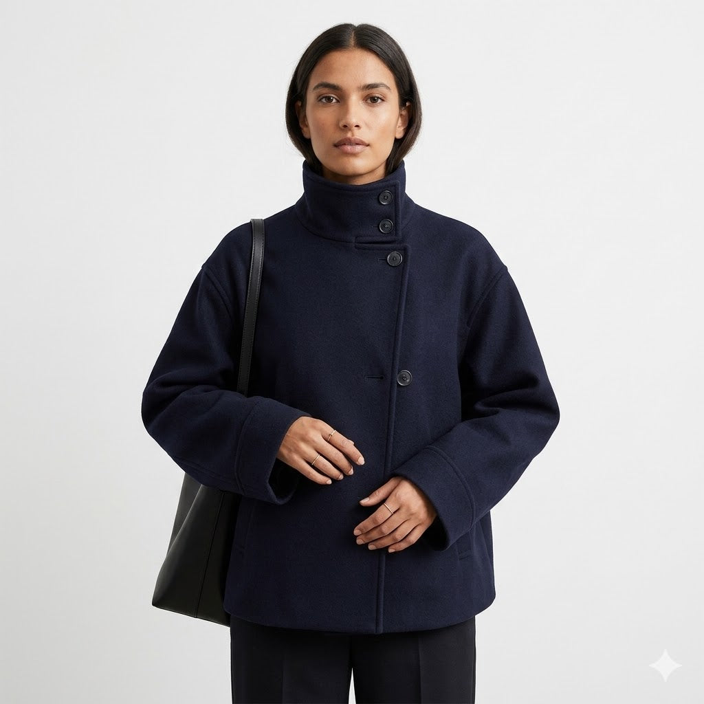 Luna | Elegant Short Faux Wool Coat For Women