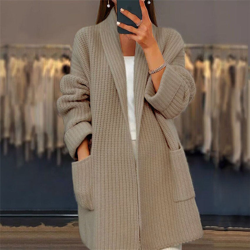 Roque | Women’s Cardigan | Open Front Knit Pockets