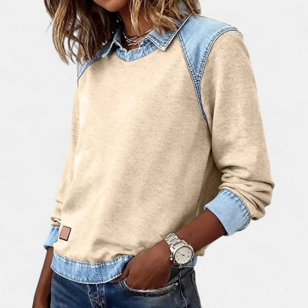 Chāme | Women's Sweater | Layered Collar Detail