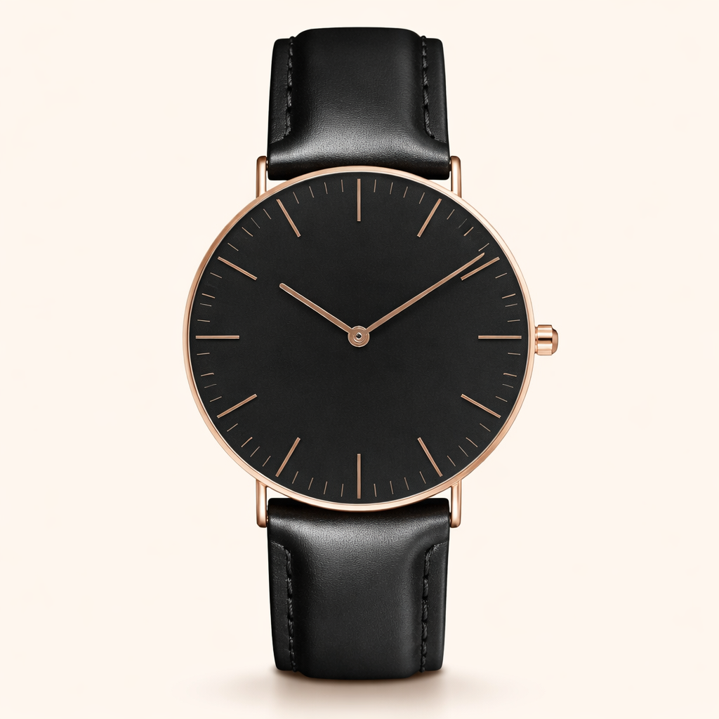 Naïra | Classic Watch for Women - Stainless Steel Elegant Fit-Watches-Black Rose Gold-Camoufit