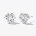 Virellea | Heart Bow Earrings for Women - Gold Sterling Silver Sparkling Elegant Fit-Earrings-Silver-Camoufit