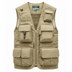 Corvin | Utility Vest for Men - 16 Pocket Quick Dry Mesh Back Fit-Tactical Jackets-Khaki-XS-Camoufit