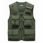 Corvin | Utility Vest for Men - 16 Pocket Quick Dry Mesh Back Fit-Tactical Jackets-Army Green-XS-Camoufit