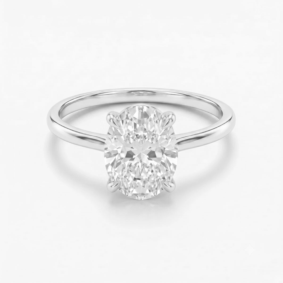 Vessia | Promise Ring for Women - Oval Cut Elevated Setting Minimalist Elegant Fit-Ring-Silver-5-Camoufit