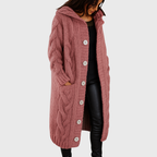Pamelo | Women's Longline Cardigan Sweater - Open-Front Duster Knit & Casual Fall Layering Top
