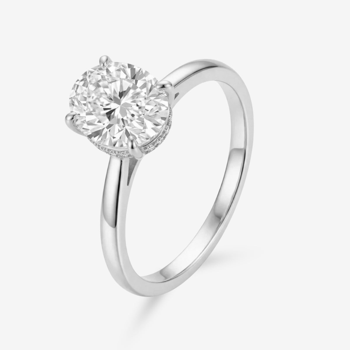 Alouette | Promise Ring for Women - Gold Round Cut Elegant Fit-Ring-Silver-5-Camoufit