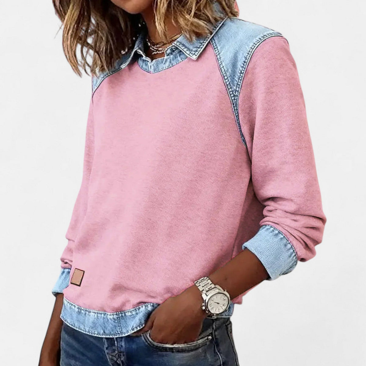 Chāme | Women's Sweater | Layered Collar Detail