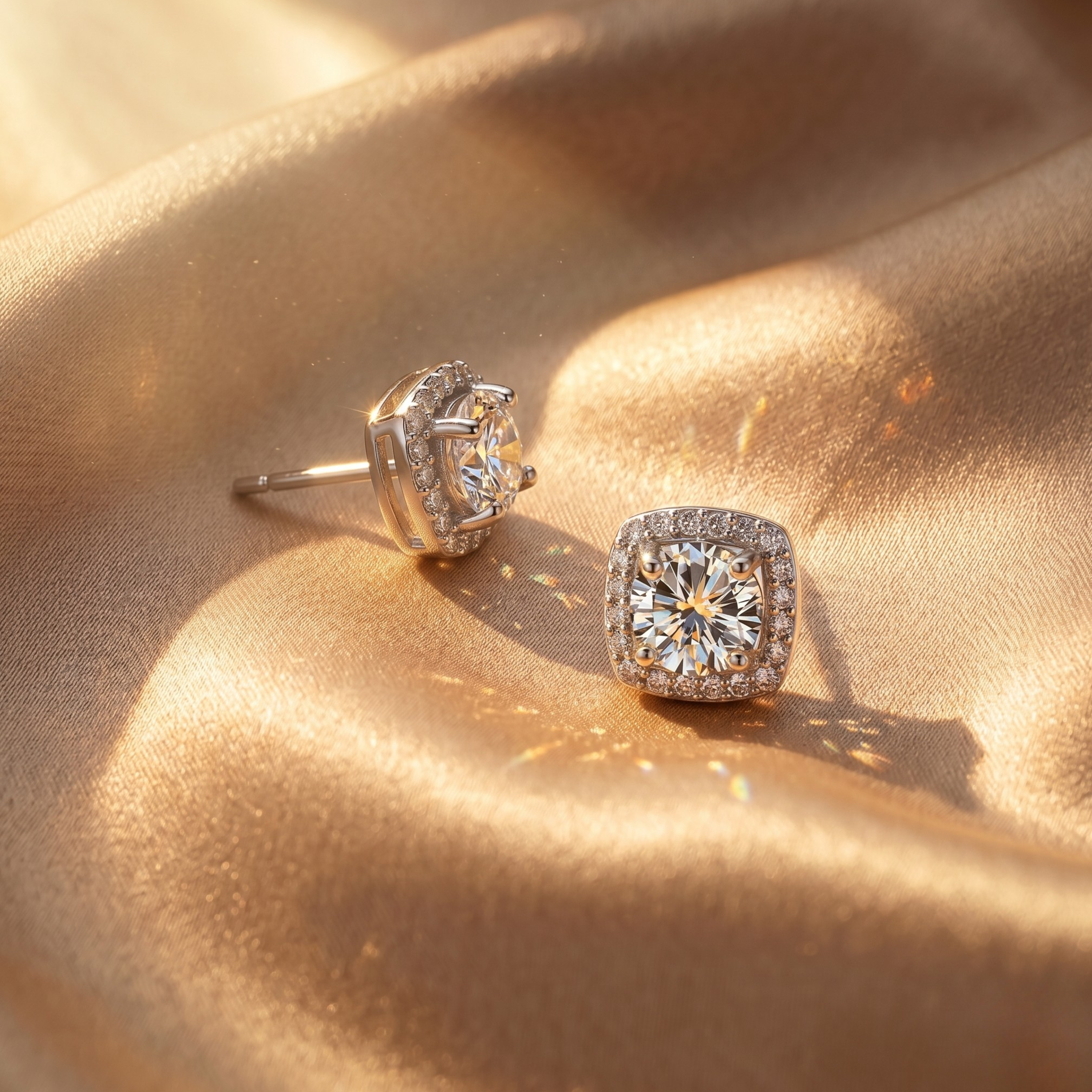 Elyra | Stud Earrings for Women - Sparkling Timeless Delicate Minimalist Elegant Fit-Earrings-Silver-Camoufit