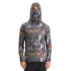 Alvaro | Fishing Shirt for Men - UPF 50 Quick Dry Long Sleeve Lightweight Stretch Outdoor Fit-Tactical Top-Orange-M-Camoufit