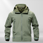 Tactical Softshell Jacket – Men's Water & Windproof Fleece Lined Jacket, Camo, Black, Gray or Army Green, XS–4XL – Figueral