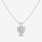 Fiorisse | Heart Cut Pendant Necklace for Women - Gold Delicate Elegant Romantic Fit-Necklaces-Silver-Camoufit