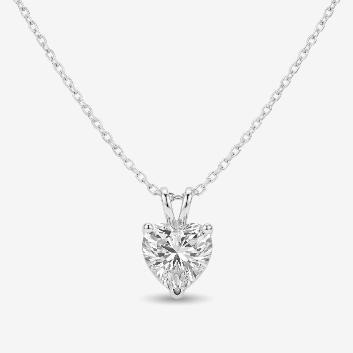 Fiorisse | Heart Cut Pendant Necklace for Women - Gold Delicate Elegant Romantic Fit-Necklaces-Silver-Camoufit
